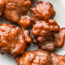 Cardamom Apple Fritters with Maple Glaze