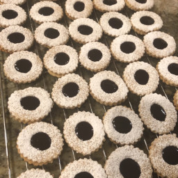 Cardamom-Blackberry Linzer Cookies