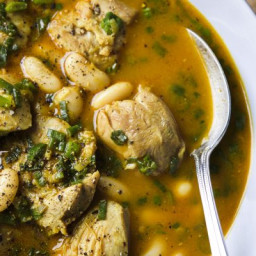 Cardamom-Lime Chicken and White Beans