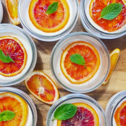 Cardamom Panna Cotta with Candied Blood Oranges