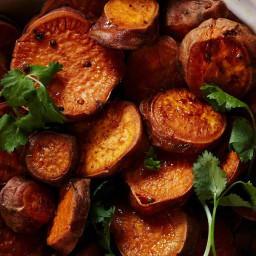 Cardamom-Scented Sweet Potato Rounds with Cilantro