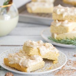Cardamom-Spiced Cookie Bars with Eggnog Cream Cheese Frosting