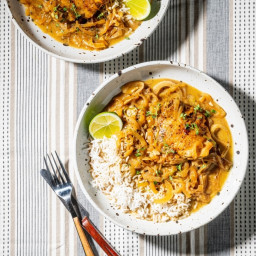 Caribbean Smothered Chicken With Coconut, Lime and Chiles