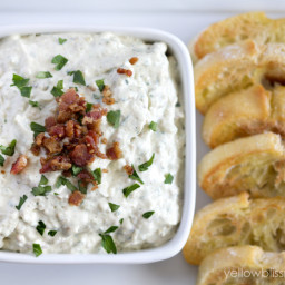 Carmelized Onion, Bacon and Goat Cheese Dip