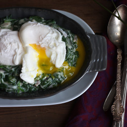 Carol: Creamed Spinach and Poached Eggs