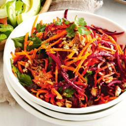 Carrot and beetroot slaw with fennel dressing