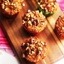Carrot, Apple and Walnut Muffins