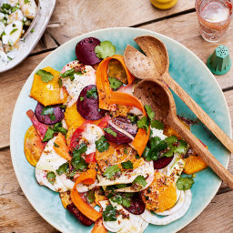 Carrot, beetroot and fennel salad