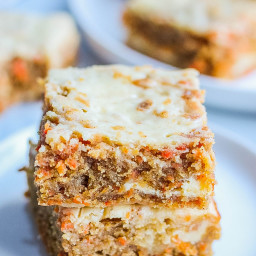 Carrot Cake Bars with Cheesecake Swirl- Kathryn's Kitchen