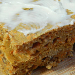 Carrot cake bars with cream cheese icing