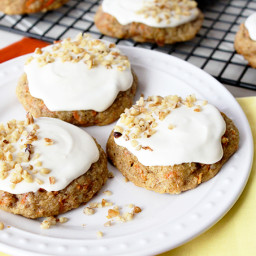 Carrot Cake Cookies with Cream Cheese Frosting
