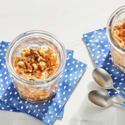 Carrot Cake-Inspired Overnight Oats with Walnuts & Maple Syrup