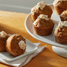 Carrot Cake Muffins With Maple Cream Cheese Frosting