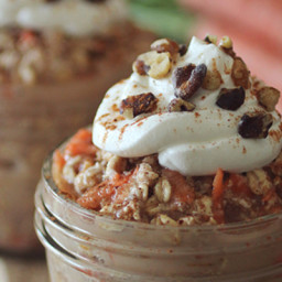 Carrot Cake Overnight Protein Oatmeal