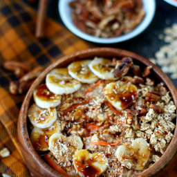 Carrot Cake Protein Overnight Oatmeal