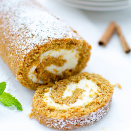 Carrot Cake Roll With Cream Cheese Filling