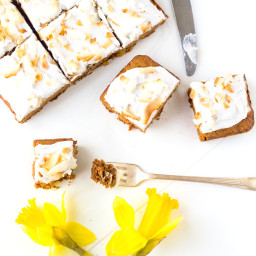 Carrot Cake with Whipped Coconut Frosting {AIP, Paleo}