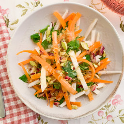 Carrot-Celery Root Greek Salad With Mastiha-Citrus Vinaigrette