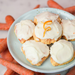 CARROT COOKIES WITH ORANGE ICING