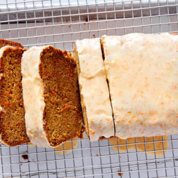 Carrot Loaf Cake With Tangy Lemon Glaze