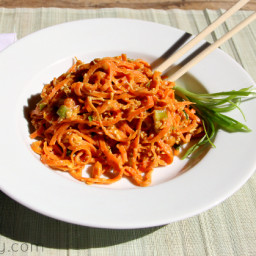 Carrot Noodles with Peanut Sauce