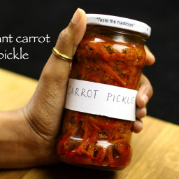 carrot pickle recipe | gajar ka achar | instant carrot pickle recipe