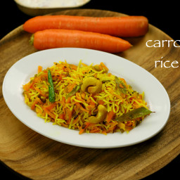 carrot rice recipe | carrot pulao recipe | carrot pulav recipe