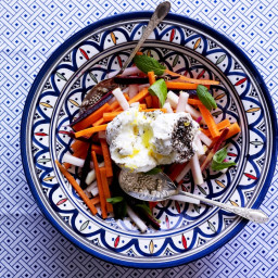 Carrot salad with labneh