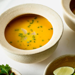 Carrot Soup With Ginger, Turmeric and Lime