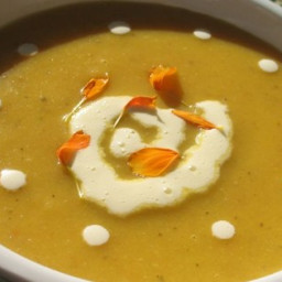 Carrot Soup with Potatoes and Cream