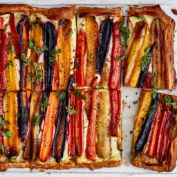 Carrot Tart With Ricotta and Feta