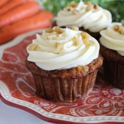 Carrot Cupcakes with White Chocolate Icing