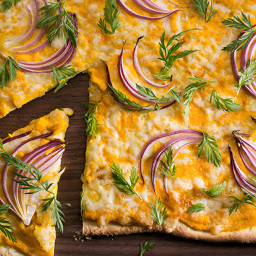 Carrot Pizza with Fontina and Red Onion