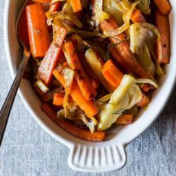 Carrots and Fennel Braised with Orange Zest and Honey