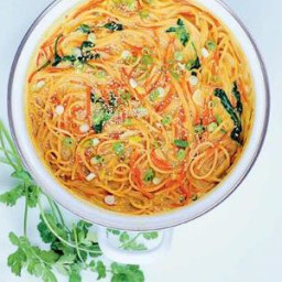 Carrots, Curry and Sesame One Pot Pasta