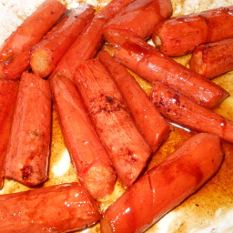 Carrots, glazed with honey and cinnamon