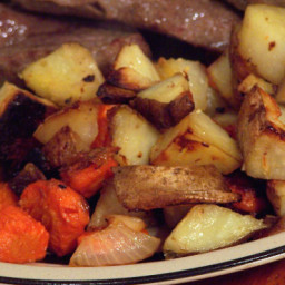 Carrots & Potatoes Roasted w/ Onion and Garlic