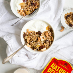 Cashew Ginger Granola with Dates and Sesame Seeds