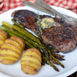 Cast Iron Steak with Herb Butter