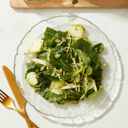 Cat Cora’s winter greens salad with apples and almonds