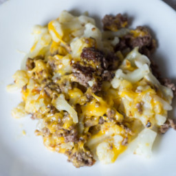 Cauliflower and Ground Beef Hash - Low Carb Recipe