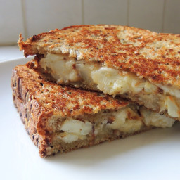 Cauliflower and Roasted Garlic Grilled Cheese