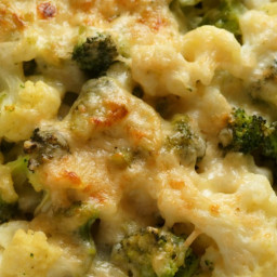 Cauliflower-Broccoli Cheese Casserole