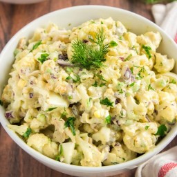 Cauliflower Potato Salad (Almost ZERO carbs!)