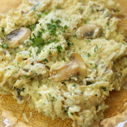 Cauliflower Rice Mushroom Risotto
