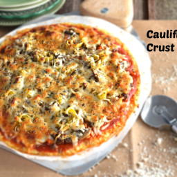 Cauliflower Crust Pizza Recipe-Low Carb