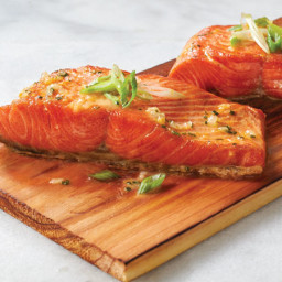 Cedar-Planked Salmon with Citrus-Chive Butter