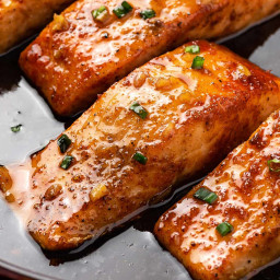 Cedar Planked Salmon with Honey Glaze