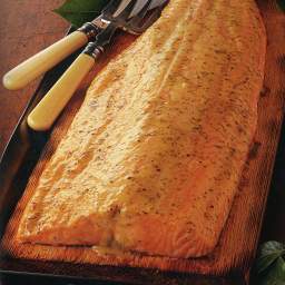 Cedar-Planked Salmon with Honey-Lime Dressing