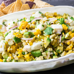 Ceviche with Avocado and Grilled Corn